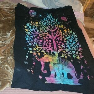 Multicolor Elephant Print Tapestry